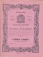 ECOLE PUBLIQUE POITIERS - VIENNE - PROTEGE CAHIER DE DEVOIRS JOURNALIERS - EDITION FLAMMARION - P