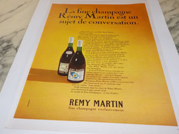 ANCIENNE PUBLICITE FINE CHAMPAGNE REMY MARTIN 1969 - Alcools