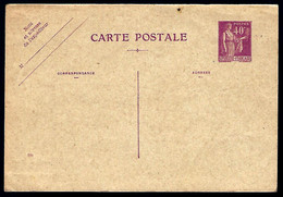 ENTIER POSTAL - 40c TYPE PAIX - 339 - NEUF - Standard Postcards & Stamped On Demand (before 1995)