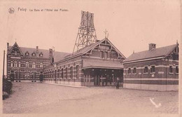 Feluy - La Gare Et L'Hôtel Des Postes - Circulé - Animée - TBE - Seneffe - Seneffe