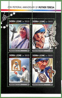 A2487 - SIERRA LEONE - ERROR: MISPERF - 2017, Mother Teresa, Pope John Paul II - Madre Teresa