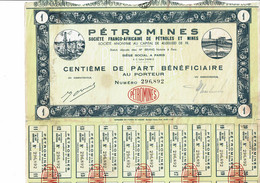 75-PETROMINES. Sté Franco-Africaine De Pétroles Et Mines.  5ème De P B   1954    DECO - Sonstige