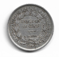 BOLIVIE - 1/2 BOLIVIANO 1899 ARGENT - Bolivie