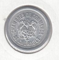 £ Montpellier (34) Hérault . Chambres Commerce  1922 - 1926  . 10 C  . Jeton Monnaie Nécessité .. Zinc Rond 23.5 Mm - Monétaires / De Nécessité