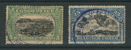 Congo Belge - Mols : Petit Lot De 2 Timbres (n°54 Et 57) Annulé Par Obl D.C. "B.P.C.V.P.K." (Bureau De Poste De Campagne - Used Stamps