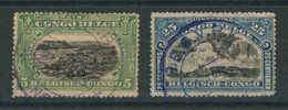 Congo Belge - Mols : Petit Lot De 2 Timbres (n°54 Et 57) Annulé Par Obl D.C. "B.P.C.V.P.K." (Bureau De Poste De Campagne - Usati