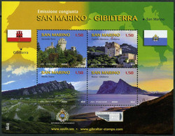 2010 San Marino, Congiunta Con Gibilterra Foglietto, Serie Completa Nuova (**) - Blocchi & Foglietti