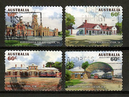 Australien 2013 Mi.Nr. 4031 / 34 , Railway Station - Self-adhesive - Gestempelt / Fine Fine Used / (o) - Used Stamps