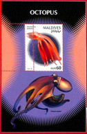 A2091 - MALDIVES, ERROR: MISPERF, SOUVENIR SHEET - 2018, Octopuses, Marine Life - Meereswelt