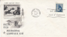 Canada 1958 International Geophysical Year 1v FDC Ca Ottawa (AA162G) - 1952-1960