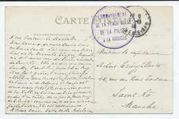 C Càd LA ROCHELLE/1916 + Commandant De La Place Belge De La Pallice A  La Rochelle - Army: Belgium