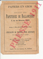 2 Vues Publicité Presse 1911 Papeteries De Ballancourt Usine Papeterie Seine-et-Oise Papiers En Gros CHV100 - Ohne Zuordnung