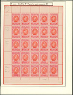 Croix-rouge - F133** (Charnière Sur BDF + V1 à V3). Petit Feuillet De 25 Timbres. - Non Classés