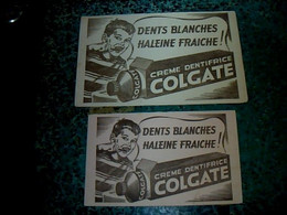 Buvards  Publicitaire  X 2 Dimensions Différentes  Crème Dentifrice Colgate - C