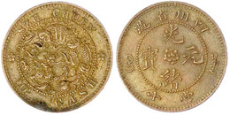 10 Cash PROBE/PATTERN O.J.(1903/1905). Szechuan Provinz Mit Dreizack-Flamme Auf Dem Drachen Unter CHU. 8,38 G. Als Mzst. - Cina