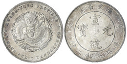 Dollar (Yuan) O.J.(1909). Provinz Kwang-Tung.vorzüglich, Schöne Patina. Lin Gwo Ming 138. - Cina