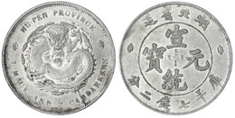 Dollar (Yuan) O.J. (1909) Provinz Hu-Peh. Sehr Schön, Gereinigt. Lin Gwo Ming 187. Yeoman 131 ("1909-1911"). - Cina