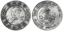 Dollar (Yuan) O.J. (1912) Li Yuan Hung. 26,46 G.fast Sehr Schön, Prägeschwäche. Lin Gwo Ming 45. Kann 639. - Cina