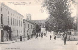 CP Casteljaloux Les Bains - Place De La Cardine - Animé - Casteljaloux