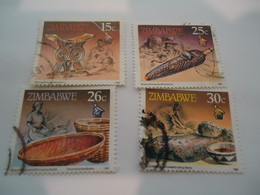 ZIMBABWE  USED STAMPS HEADREST ART - Zimbabwe (1980-...)