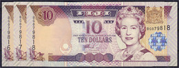 3 X 10 Dollar O.D. (2002). Fortlaufende KN. BG079816 - BG079818I. Pick 106a. - Figi