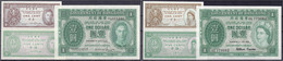 Insgesamt 6 Scheine Zu 1 Cents, 5 Cents Und 1 Dollar King George Und 1 Cents, 5 Cents Und 1 Dollar Queen Elizabeth 1945- - Hong Kong