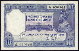 10 Rupien O.D. König George V.III, Nadelstiche Auf Der Linken Seite. Pick 7b. - India