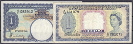 2 Versch. 1 Dollar Scheine 1.7.1941 U. 21.3.1953. II-III. Pick 1 U. 11. - Malaysia