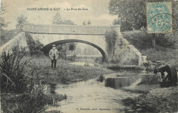 SAINT ANDRE LE GAZ - Le Pont Du Gaz. (lavandières) - Saint-André-le-Gaz