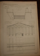 Plan D'un Aqueduc Suspendu Du Canal De Pensylvanie Aux Etats Unis.1865. - Arbeitsbeschaffung