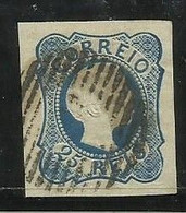 Portugal  1855/6 , #6 D Pedro Cabeloa Lisos 25rs Azul Us - Gebraucht