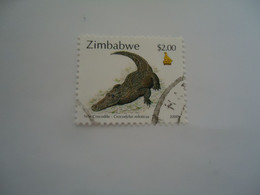 ZIMBABWE  USED STAMPS CROCODILE - Zimbabwe (1980-...)