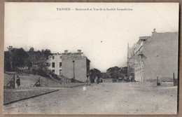Delcampe - CPA MAROC - TANGER - Boulevard Et Vue De La Société Immobilière - TB PLAN ANIMATION Bâtiment En Construction - Tanger