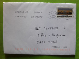 France Lettre Verte Avec Timbre Pont Bridge , PONTE VECCHIO Florence Firenze Italia,  2022 , TB - Covers & Documents