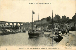 Dinan * Vue Sur La Rance * Le Départ Du Bateau Vapeur Promenade DU GUESCLIN - Dinan