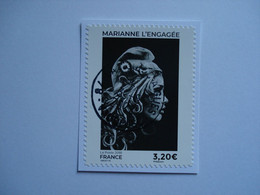 Marianne L Engagée Oblitérée **** Cachet Rond No 1655  3,20€ Noir  Année 2018 - Adhesive Stamps