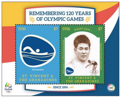 Olympische Spelen  2016 , St Vincent & Grenadines - Blok  Postfris - Summer 2016: Rio De Janeiro