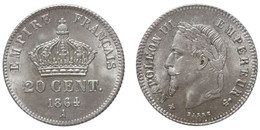 20 Centimes 1864 A (France) Silver - 20 Centimes