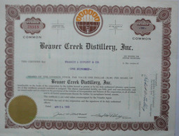 Beaver Creek Distillery - Ctf Of 100 Common Shares - Non Classés