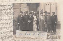 DIJON  - Un Groupe Qui Pose En 1906   ( Carte Photo  à Destination De Morlaix En Ploujean ) - Dijon