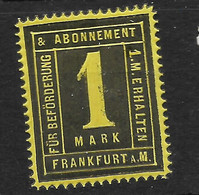 Privatpost Frankfurt, Schöner  Wert Der Circular-Beförderungs-Gesellschaft  Von 1888 - Poste Privée