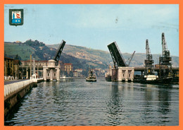 Cpsm - N° 38 - BILBAO - Pont Du General Franco - Pont Levé - Grue - Photo DOMINGUEZ - Edit. FISA - 1968 - Vizcaya (Bilbao)