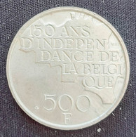 Belgium 1980 - 500 Fr Verzilverd/5 Koningen FR - Boudewijn I - Morin 800 - Pr - 500 Francs