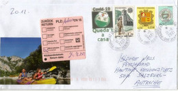 Brief Aus Dem Fürstentum Andorra Nach Österreich Und Rücksendung An Den Absender. - Lettres & Documents