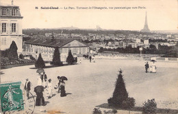 CPA Saint Cloud - Le Parc Terrasse De L'orangerie Vue Panoramique Vers Paris - Animé - Saint Cloud