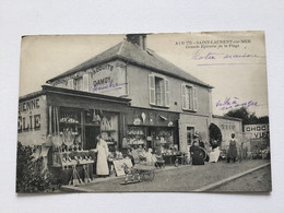 Carte Postale  Saint -Laurent -sur-Mer Grande Épicerie De La Plage  Photos - Sonstige Gemeinden