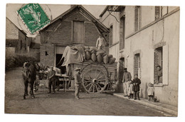 89 ROUSSON Les Moulins - 1909 - Chargement De Sacs De Blé - Attelage - Carte-photo - Signée Du Meunier GUIDAT - Otros Municipios