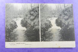 Stereokaart  La Hoëgne, Stereoscopique  Serie 14- N°4 & N°9 -2 X Cpa Cascade Léopold & Cascatelles Spa - Stereoscope Cards