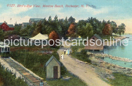 BIRDS EYE VIEW MANITOU BEACH ROCHESTER OLD COLOUR POSTCARD NEW YORK USA AMERICA - Rochester