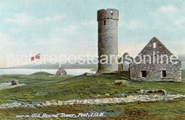 OLD ROUND TOWER PEEL OLD COLOUR POSTCARD ISLE OF MAN - Isle Of Man